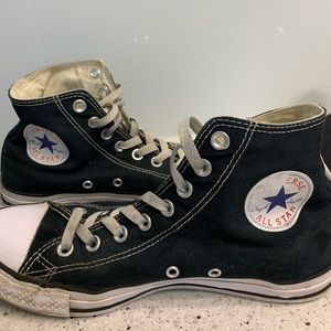Black high top converse